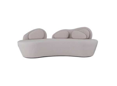 White 3-Seater Sofa Upholstery 3-Seater Living room Couch Luxury Textile Sofa
